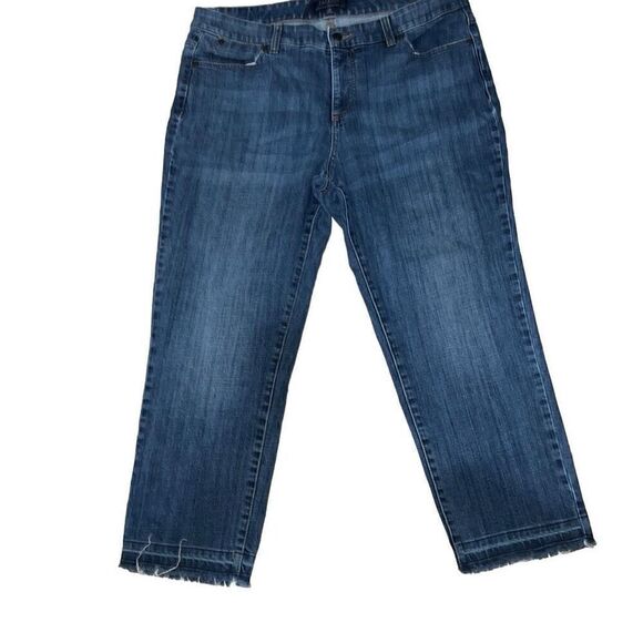 Talbots Simply Flattering 5-Pocket Skinny Denim Jeans Released Hem Sz 14 Curvy - Picture 2 of 8